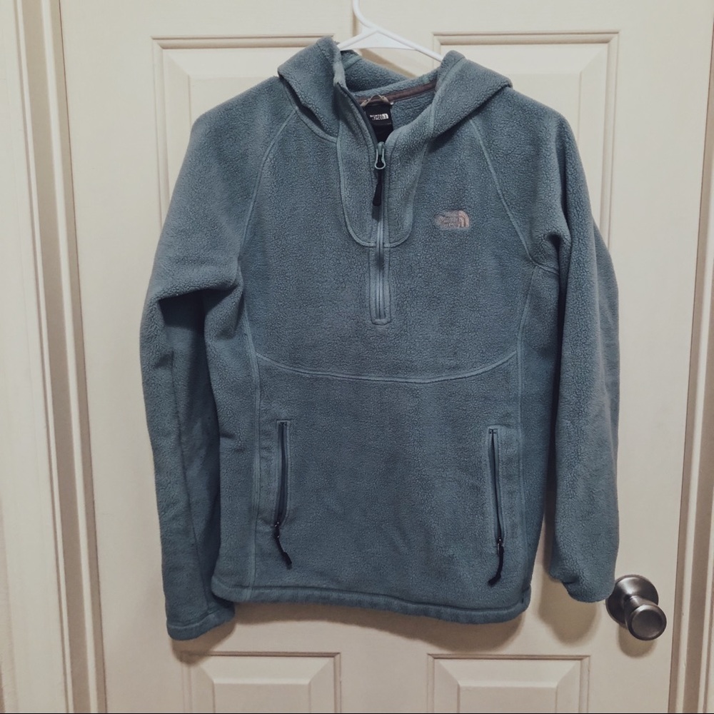 The North Face Green/Blue Half-Zip Fleece